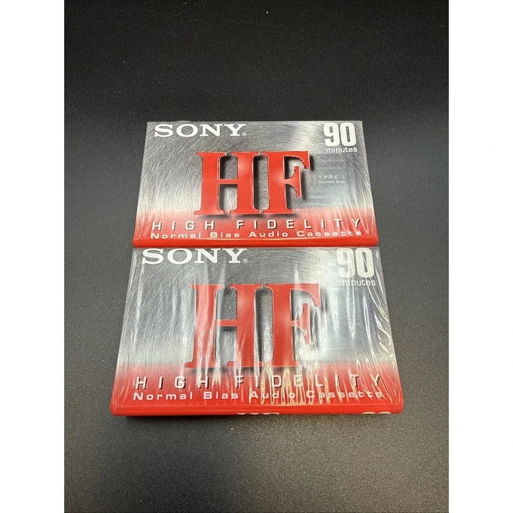 2 Sony HF 90 Normal Bias Blank‎ Audio Cassette - 90min NEW FACTORY SEALED